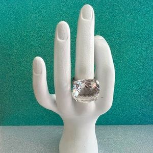 Swarovski Checkerboard Crystal Cushion Ring